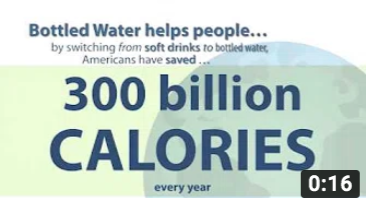 Bottled Water Helps People Save Calories & Water