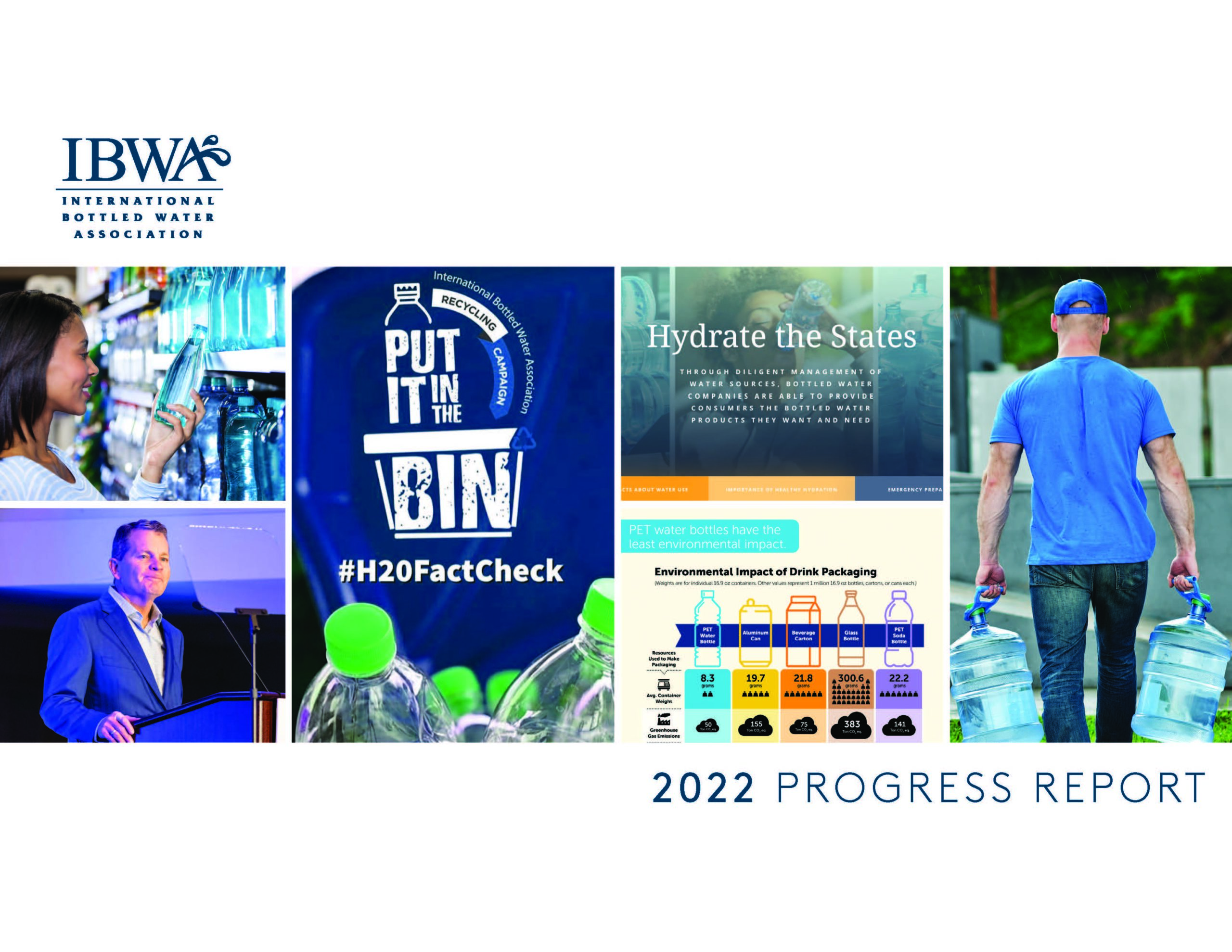 2022 IBWA Progress Report Cover Scaled, Bottled Water | IBWA | Bottled Water